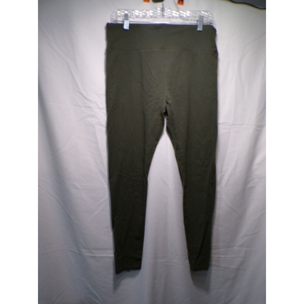 Wild Fable Women's Leggings Large Olive Green Ankle Stretch Cotton